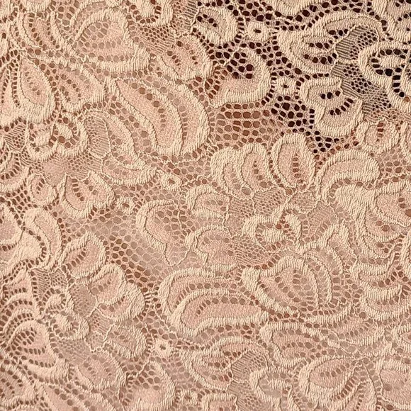 Iris Lace Long Sleeve Bodysuit - Pink/Blush | Size L - Picture 2 of 4